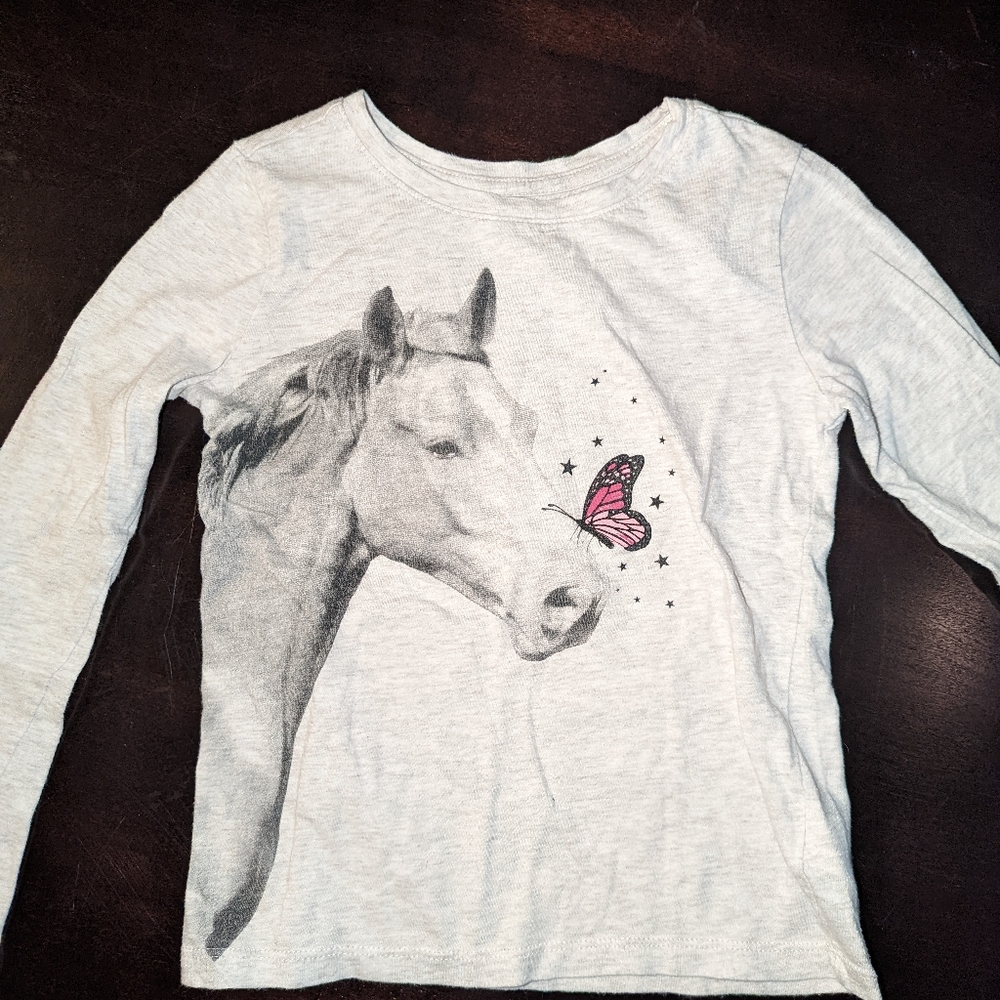 Gap Horse shirt Long sleeve size 6